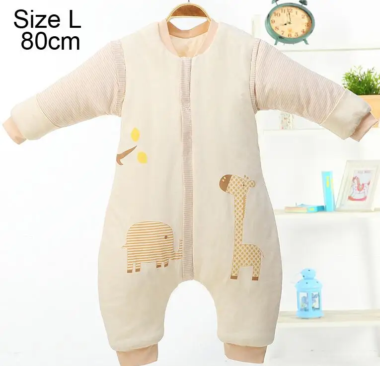 size L 80cm Sunny Ju/спальный мешок для малышей, зимние детские спальные мешки, спальный мешок для малышей, плотный теплый хлопковый детский спальный мешок, противоскользящее одеяло, размеры L, XL, XXL - Цвет: size L 80cm