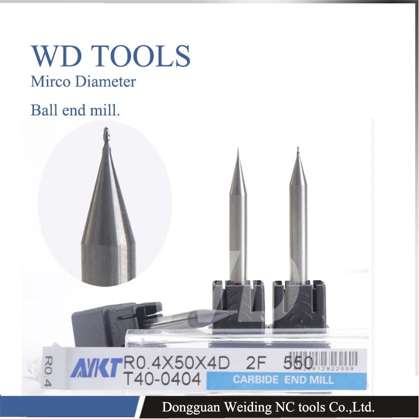 

R0.1 r0.15 r0.2 r0.25 r0.3 r0.4 micro diameter ball nose with HRC55 milling