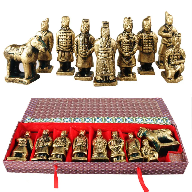

NYAA Chine Antique Imitation Soldat Sculpture Living Room Desk Wine Cabinet Decoration Children's Room Lavender Home Decoration