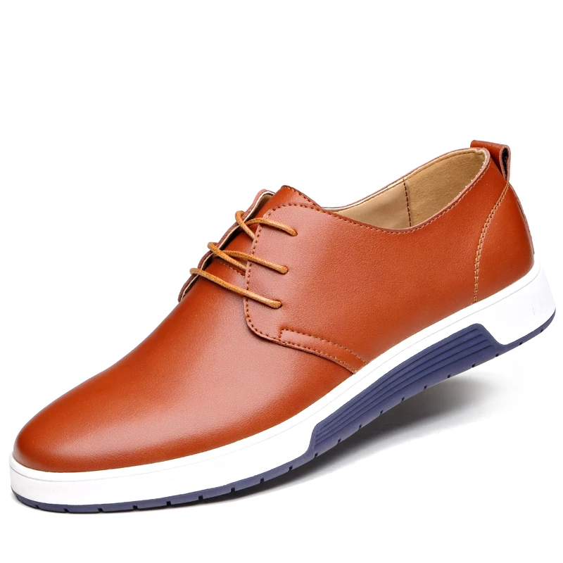 Misalwa New 2021 Men Casual Shoes Leather Luxury Brand Comfortable Flat Drop Shipping | Обувь