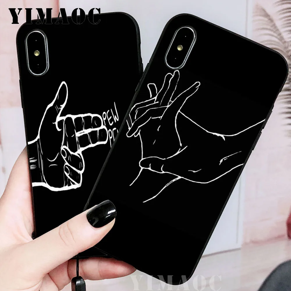 YIMAOC Line art body painting Soft Case for iPhone XS Max XR X 7 8 6 6S Plus 5 5S SE |