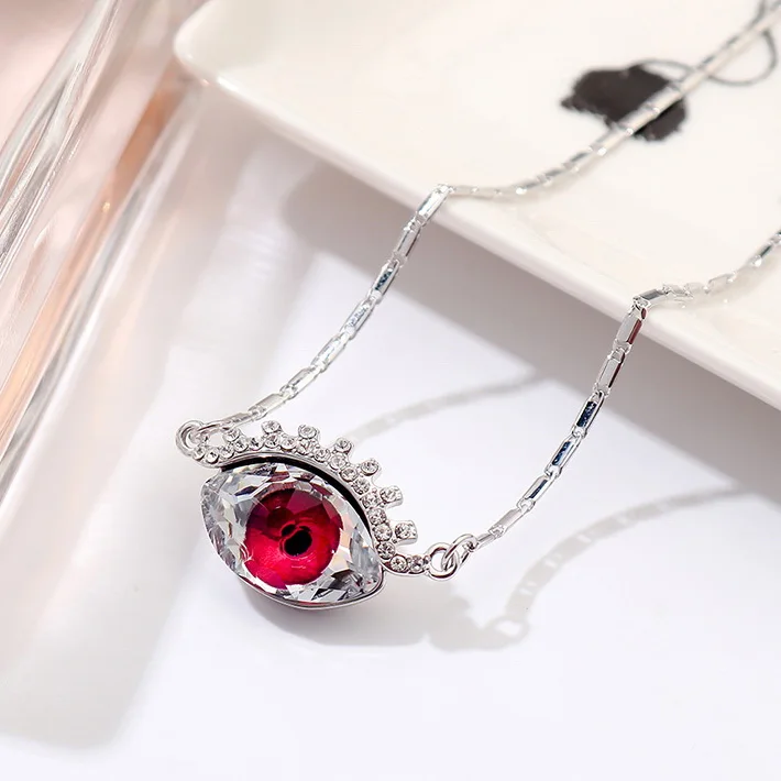 

Fashion Choker pendants Necklace For Women Crystals from Swarovski Blue Eyes Women Statement Necklace Wholesale Fashion Jewelry