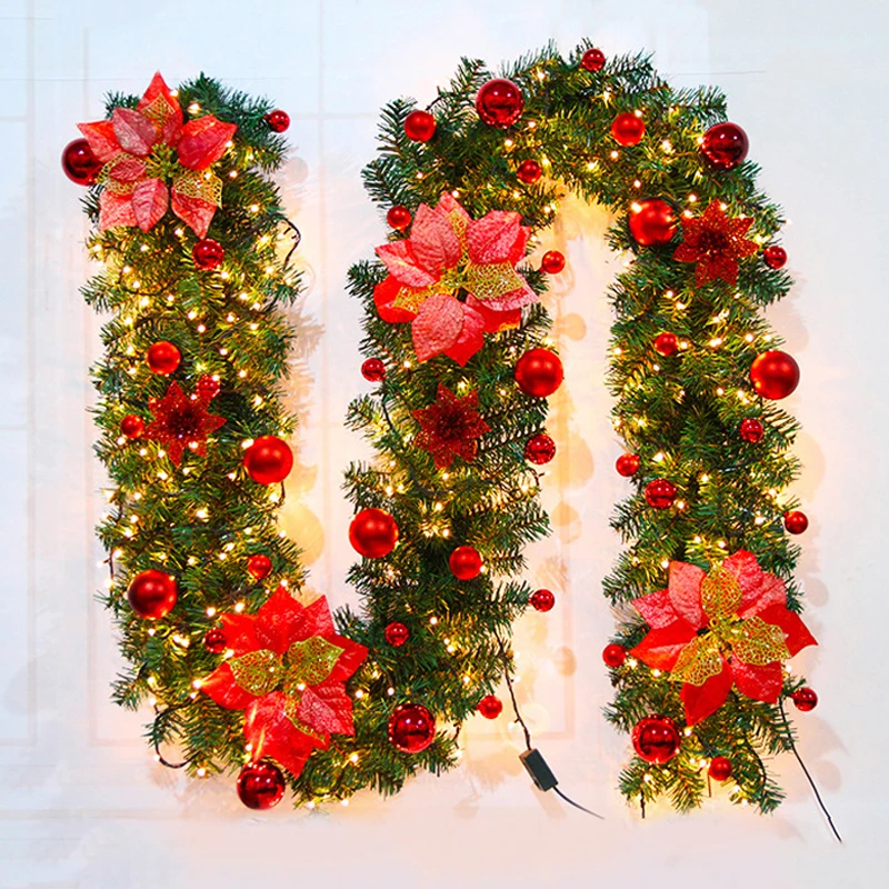 JAROWN 2.7m Artificial Flower Vine Christmas Decor Rattan Home Door Hanging Props Mall Storefront Event Gifts | Дом и сад