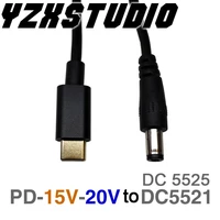 pd2 0 3 0 to dc 5 52 1 5 52 5 decoy trigger adapter cable type c pd decoy line qc4 charging notebook 15v 20v charger wire