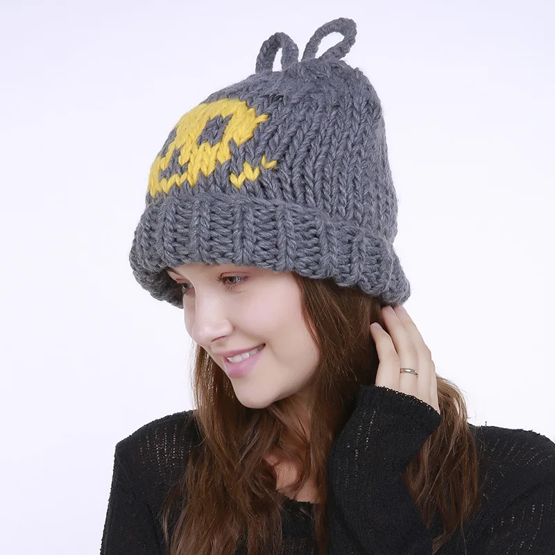 Skullies шапочки Шапки Для женщин Шапки зима теплый череп шапочка мода плед хлопок Лыжная маска для платье Меха Высокое качество Повседневное