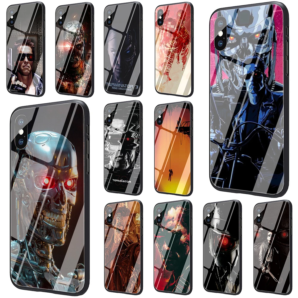 Защитный чехол из закаленного стекла Terminator для iphone SE 2020 5 6 6S Plus 7 8 X XS XR 11 Pro