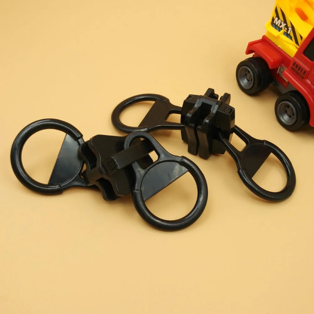 Новинка 20 # очень большие черные пластиковые слайдеры на молнии для полимера