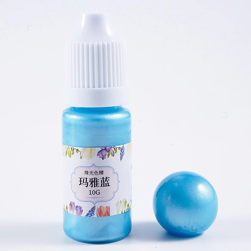 Maya Blue Ремесла УФ DIY 10 г/бутылка пигмент эпоксидной окраски смолы краситель ручной работы художественный краситель - Цвет: Maya Blue