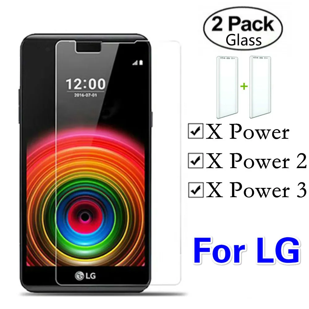 Закаленное стекло 2 Pcak для Lg X Power защитное Защита экрана LG Xpower 3 Xpower2 закаленное