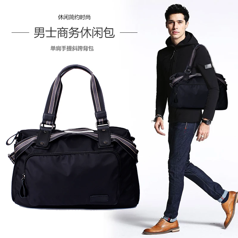 Роскошная брендовая нейлоновая мужская сумка Larcker Длинные Модные полосатые