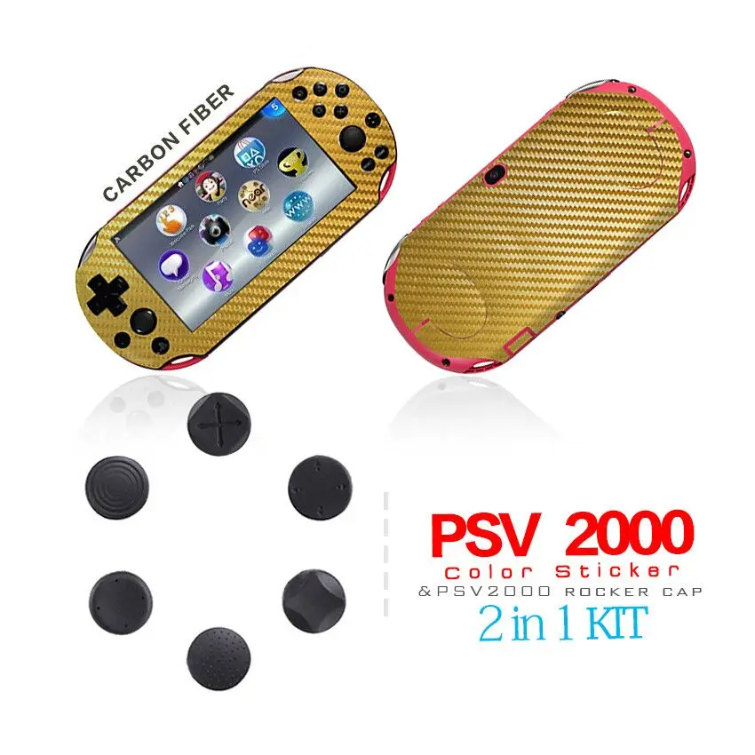 Аксессуары для игр наклейка из углеродного волокна с Золотой кожей чехол PS vita PSV