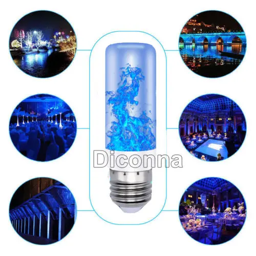 4 режима E27/26 LED эффект пламени огнеупорная лампа Мерцающая Декор|Светофор| |