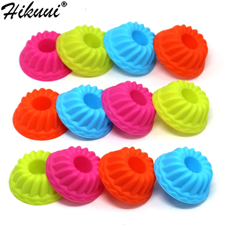 Радужная силиконовая форма для торта 12 шт. маффинов чашка выпечки Пончик десерт