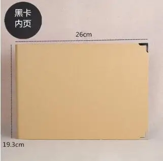 A-Black DIY Свадебная Гостевая книга, деревенский Свадебный фотоальбом, свадебные подарки для гостей, юбилейные подарки, скрапбук, бумажные поделки - Цвет: A-Black