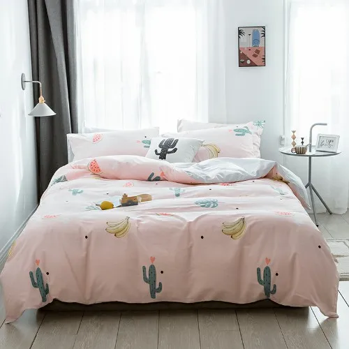 bedding set 2 Комплект постельного белья из хлопка для близнецов, размер queen King, простыня, мягкое постельное белье, пододеяльник, простыня для взрослых и детей, Комплект постельного белья ropa de cama - Цвет: bedding set 2