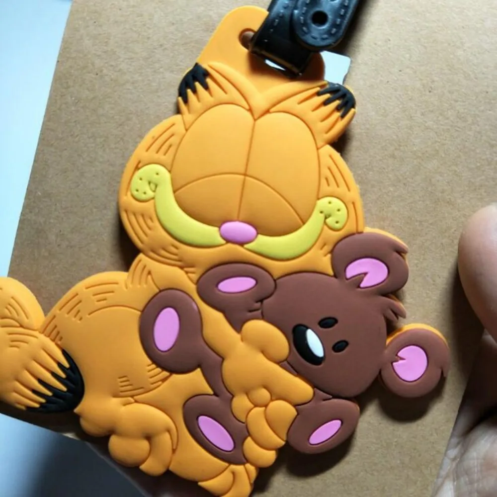 Garfield cat bear ПВХ брелок для косплея Большой багажный ярлык висячий самолет посадочный талон сумка бирка висячие украшения сумка указана chaviro