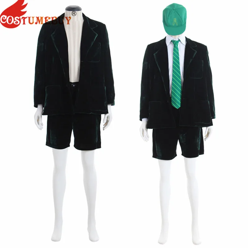 CostumeBuy AC/DC Группа Стиви юная школьная одежда для мальчиков костюм для косплея, куртка, пальто короткие штаны, рубашка, костюм полный комплект на заказ
