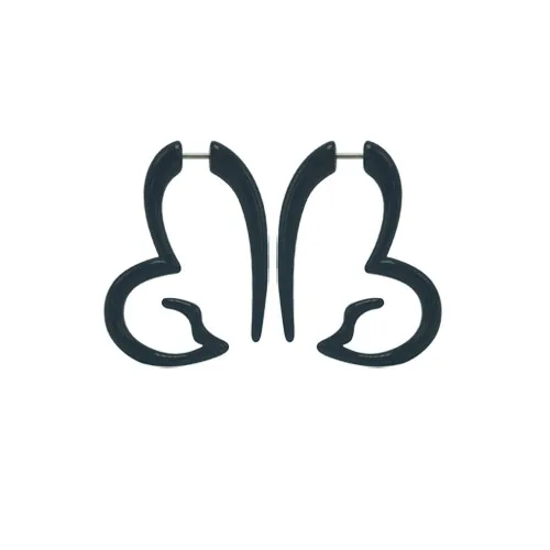 1 пара черный акриловые Поддельные жук Спираль уха конические расширители