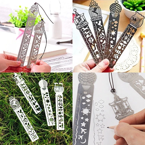 1 шт. милые Мультяшные пустые метрические гравированные весы закладки карманные