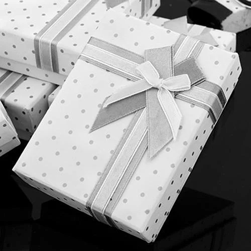 5 шт. бумажные подарочные коробки в горошек кольцо ожерелье серьги браслет