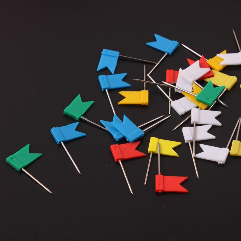 100 шт. цветные штифты с флагом офисные товары для дома и школы пробковая доска