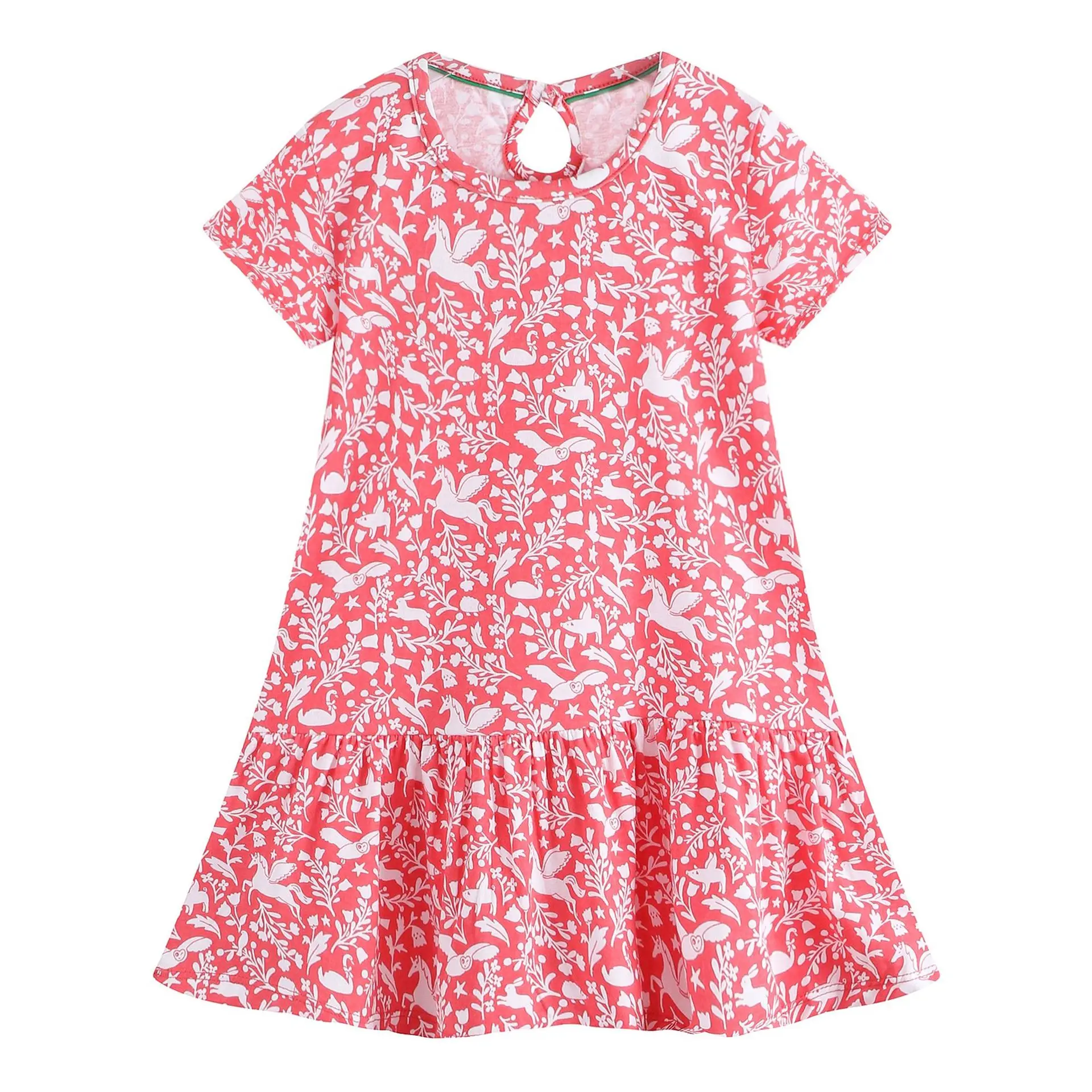 2019 летнее платье для маленьких девочек повседневная детская одежда с принтом