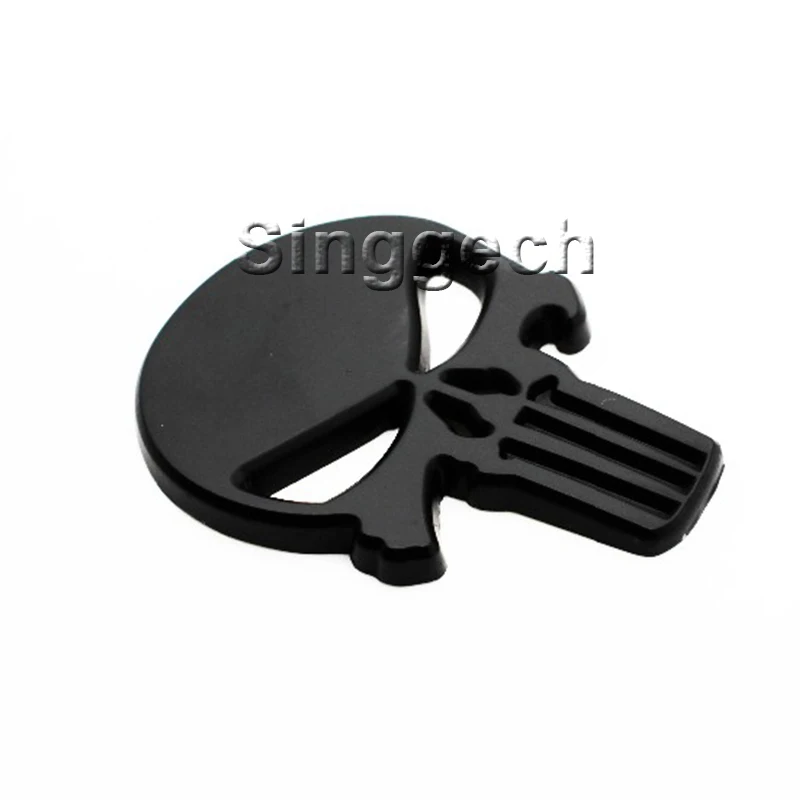 1X Черная Металлическая Автомобильная наклейка в виде черепа для Mitsubishi ASX Lancer 10 9