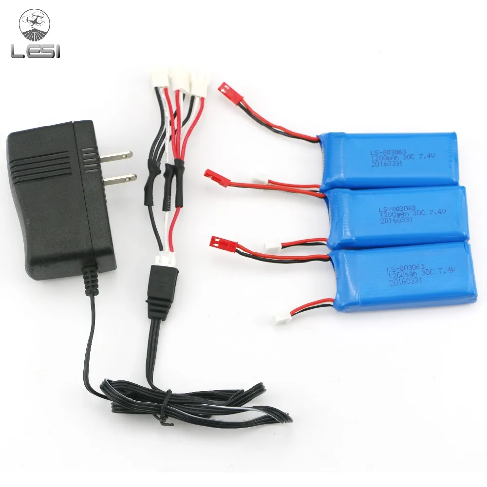 3 шт. YiZhan тарантул X6 липо аккумулятор 7.4 В 1200 мАч для WLTOYS V262 V333 вертолет Quadcopter