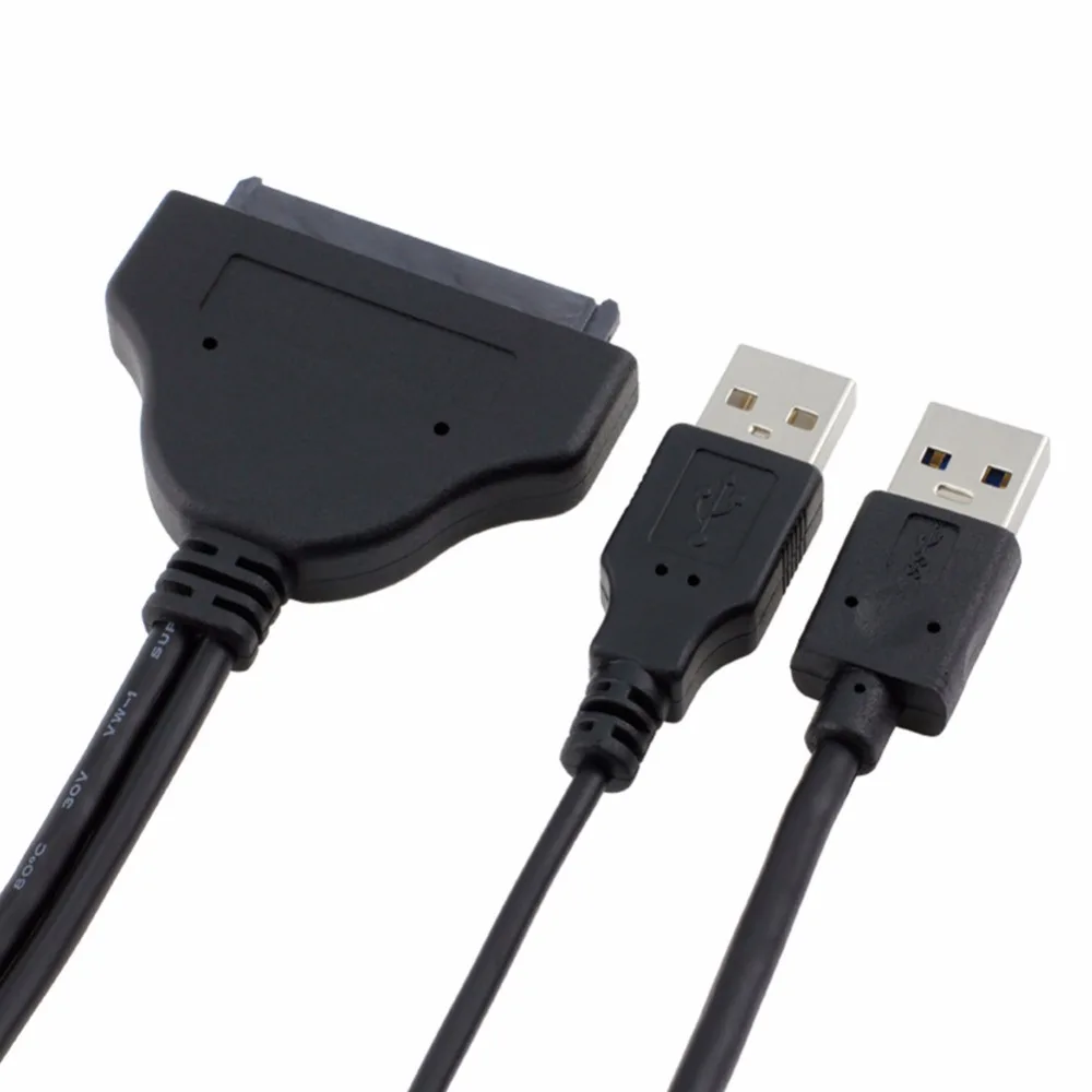 USB 3 0 для SATA 7 + 15 Pin (22 Pin) адаптер конвертер y-кабель с дополнительным 2