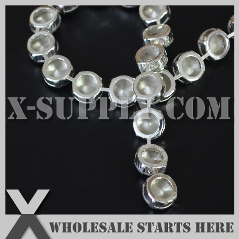 14 мм круглая цепочка Стразы риволи для браслета украшения ювелирных изделий цвет