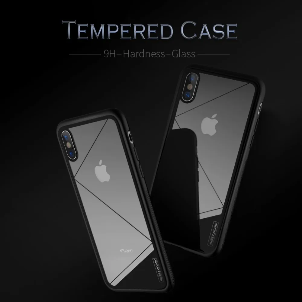 Nillkin закаленное чехол для Apple iPhone X крышка телефона протектор Закаленное стекло