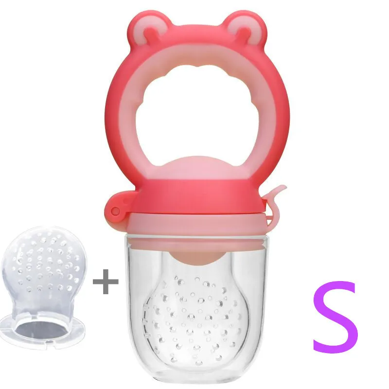 StyleA-Pink-S 1 шт., силиконовая соска-Кормушка для младенцев, насадка в виде головы лягушки, молочный присоска для свежих фруктов, детский тренировочный сосок, соска, соска, бутылочки - Цвет: StyleA-Pink-S