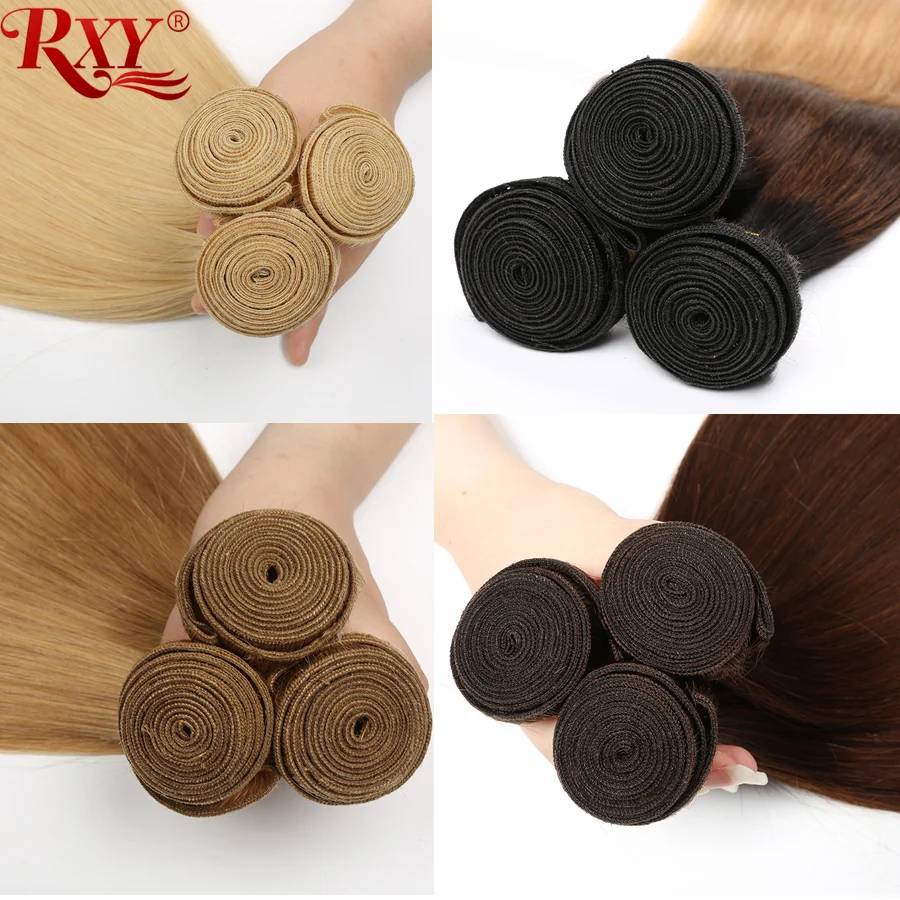 

Straight Hair Bundles RXY Brazilian Hair Sale Ombre Bundles #1B/#2/#4/#27/99J/613 Bundles Human Hair Weave Bundles Remy Hair
