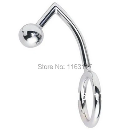 Free Shipping Penis Lock Intruder with Anal Ball Stainless Steel Hook Metal Butt Plug Sex Toy for Men Products | Красота и здоровье