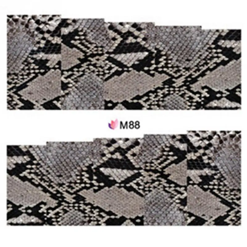 Уникальный Стикер для нейл-арта змеиная кожа Водные Наклейки ультра-тонкий