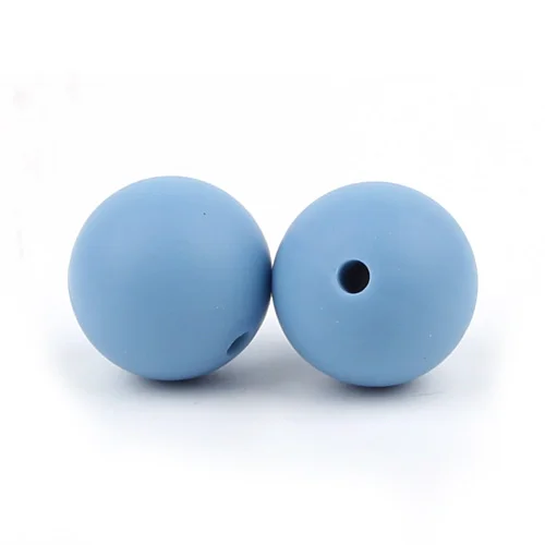 Powder blue TYRY. HU 10 шт Sillicone бусины 15 мм Детские Прорезыватели для зубов аксессуары пищевого силикона силикон без БФА Прорезыватели для зубов - Цвет: Powder blue