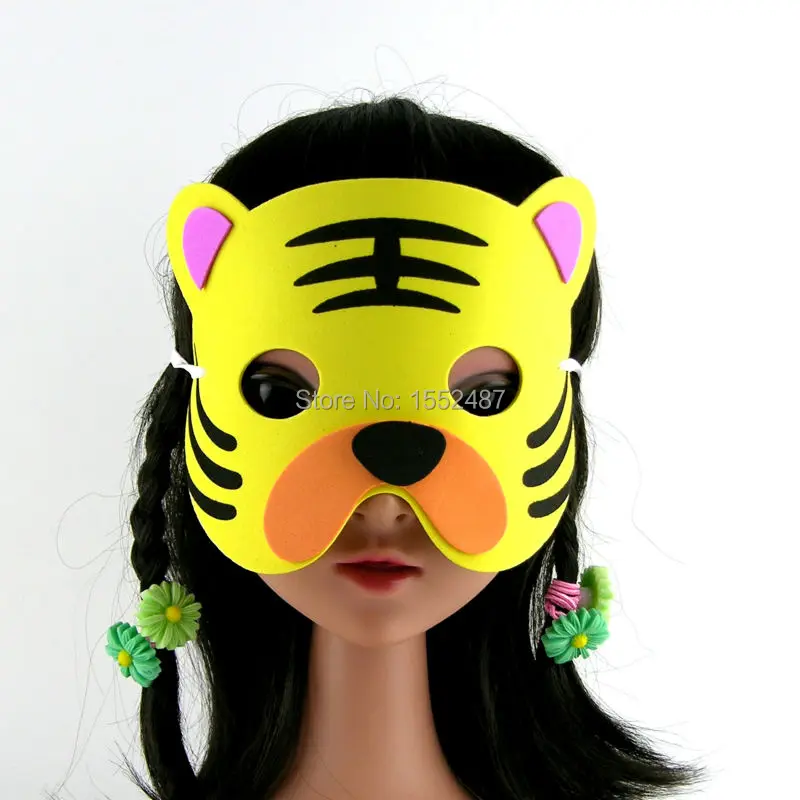 Бесплатная доставка костюм животных мультфильм Тигр маска/шляпа eva платье Дети