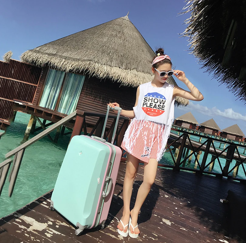 Алюминиевая рама + PC Цвет строчка винтажный багаж алюминиевый на заказ