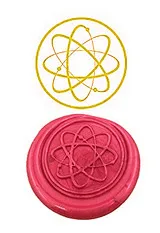 Atom Science винтажный логотип на заказ роскошное восковое уплотнение штамп латунный