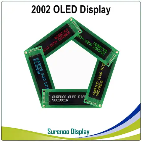 Реальный OLED-дисплей, 2002 параллельный OLED-дисплей, совместимый с ЖК-модулем 202 дюйма 20 х2 символов, экран LCM IIC I2C WS0010, поддержка SPI