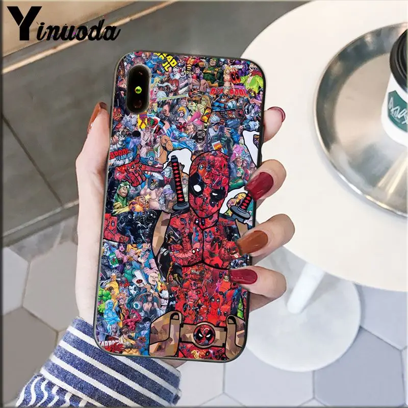 A14 Yinuoda Marvel Мстители Герои комиксы DIY Роскошный Высокий протектор на конце чехол для iPhone 6S 6plus 7plus 8 8Plus X Xs MAX 5 5S XR - Цвет: A14