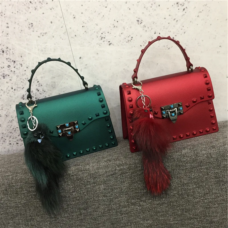 Роскошная сумка модная матовая Желейная маленькая квадратная цветная