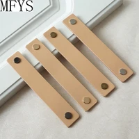 3 75 5 6 3silver gold bronze cabinet handles skin leather dresser handles drawer knobs pulls door handle kitchen pulls