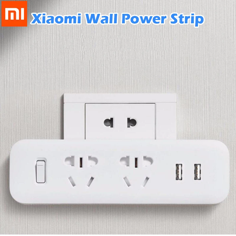 Два преобразователя питания Xiaomi Mijia защита от перегрузки 5 в 2 1 А два USB настенных