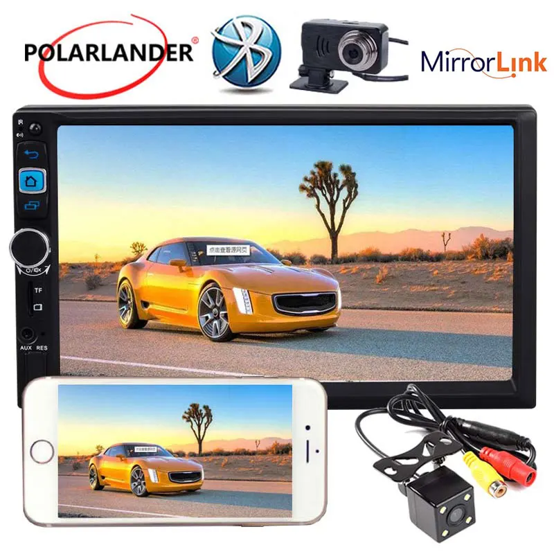 Автомобильный MP5 плеер Android 5.1.1 система 7 'ƈDIN Зеркало Ссылка с DVR + камера