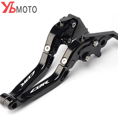 Full black Для Honda CBR500R CBR300R CBR250R CBR 500R 300R 250R Мотоцикл Регулируемый Складной Выдвижная сцепления тормозные рычаги с логотипом(CBR - Цвет: Full black