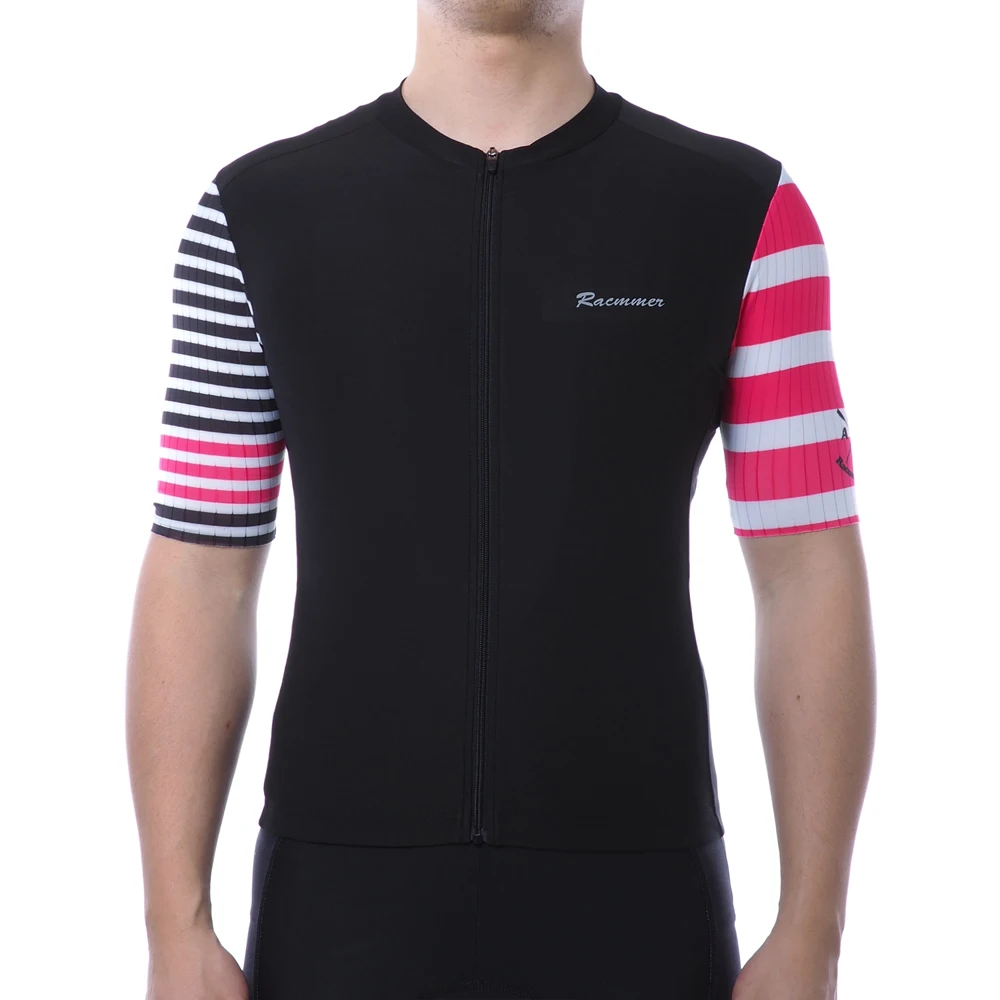 Racmmer мужские велосипедные Джерси PRO AERO с коротким рукавом Maillot Ciclismo Hombre Mtb велосипед Джерси рубашка черный Джерси
