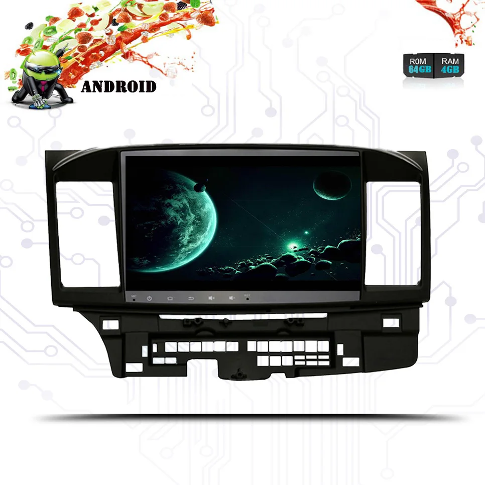 10.1&quot android 9.0 4G RAM 64G car radio multimedia player For Mitsubishi Lancer 07-2016 Auto 2 din dvd gps navigation stereo |