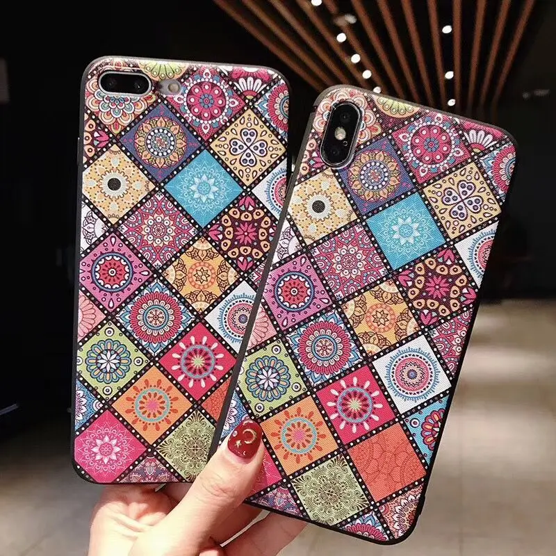Чехол LACK Colorful Palace Flower для телефона iphone 11 11Pro Max XS X XR 6 6S 7 8 Plus ретро чехлы с