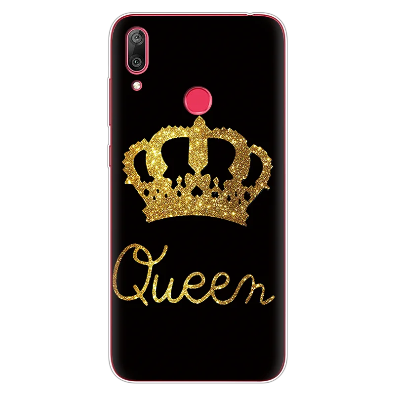 queen Чехол с рисунком короля королевы для huawei Y7 Y72019, мягкий силиконовый чехол для телефона, чехол для huawei Y7 Pro, модный чехол - Цвет: queen